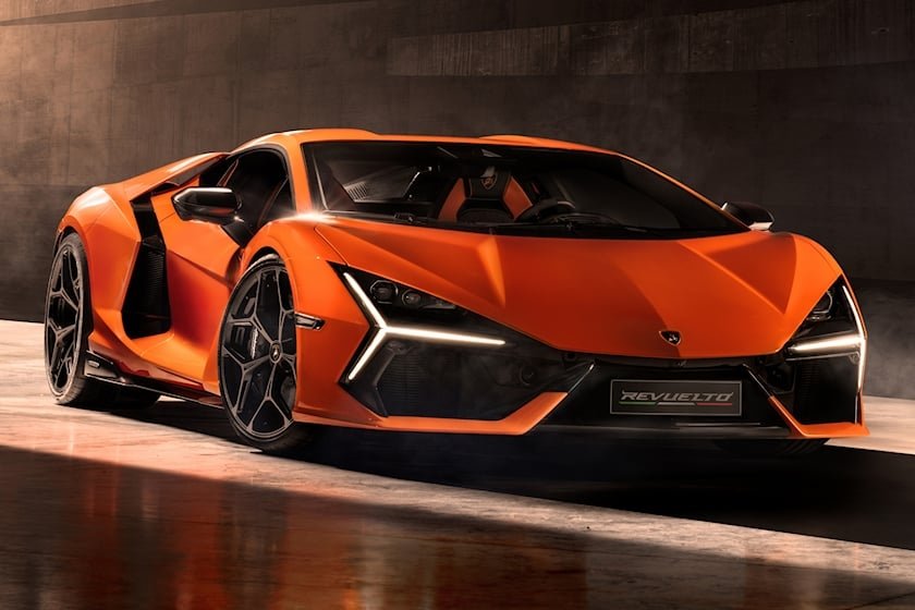 Close-up of the `monster` Lamborghini Revuelto with more than 1000 horsepower